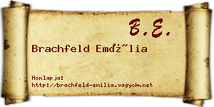 Brachfeld Emília névjegykártya