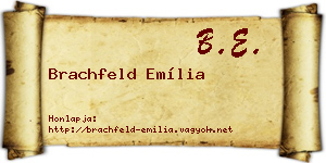 Brachfeld Emília névjegykártya