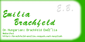 emilia brachfeld business card